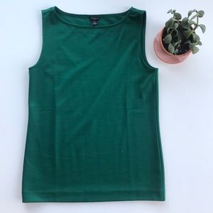 Ann Taylor jade green work tank top NWT